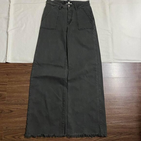 Dark Gray Wide Leg Pants - Picture 1 of 4
